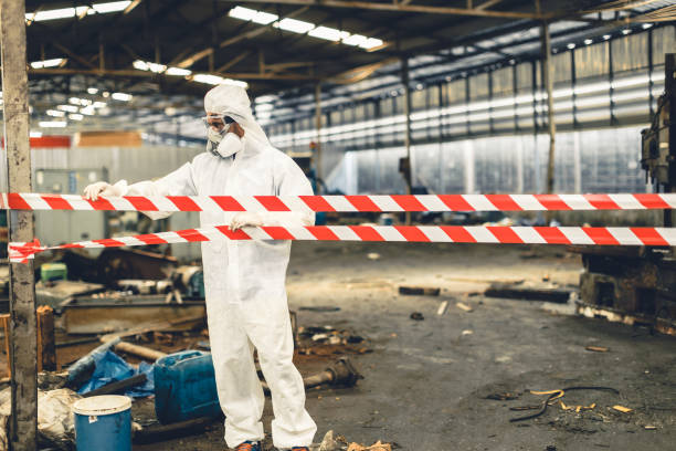Professional Sewage Cleanup technician working in Lyons, GA